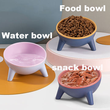 Cat Dog Bowl with Stand Pet Feeding Food Bowls Dogs Bunny Rabbit Nordic Color Feeder Product Supplies Pet Accessories daiiibabyyy